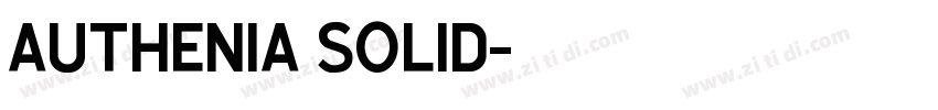 Authenia Solid字体转换
